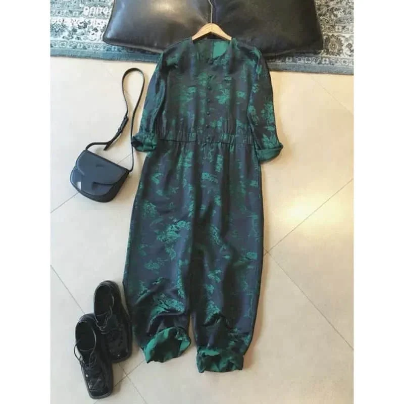 

Jumpsuits for Women Harajuku Korean Style Waisted Straight Pants One Piece Outfits Women Rompers Loose Casual Vintage Playsuits