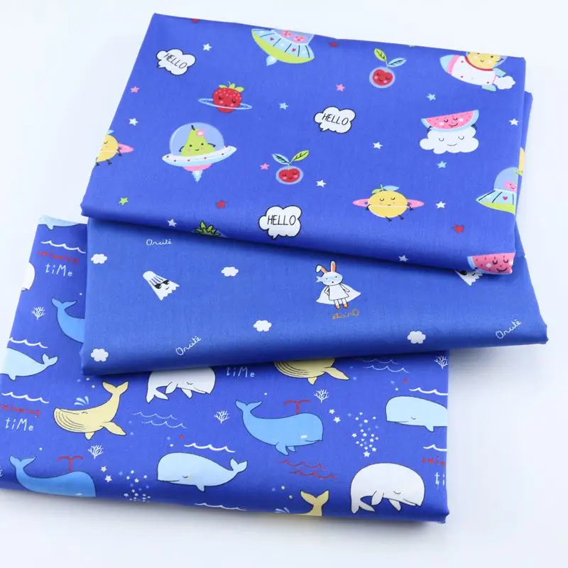 Newborns Baby's Bag of Cloth, Sleeping Bag Cloth Printed Fabric Fruit Whale Cartoon Pure Cotton Children Fabric Plain Warp