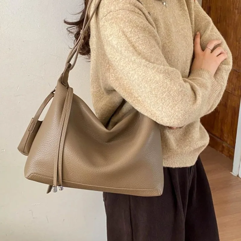 Trendy Elegant Leather Satchel Women Handbag Designer Shoulder Crossbody Tote Purse Commuter Diaper Bag - view 3