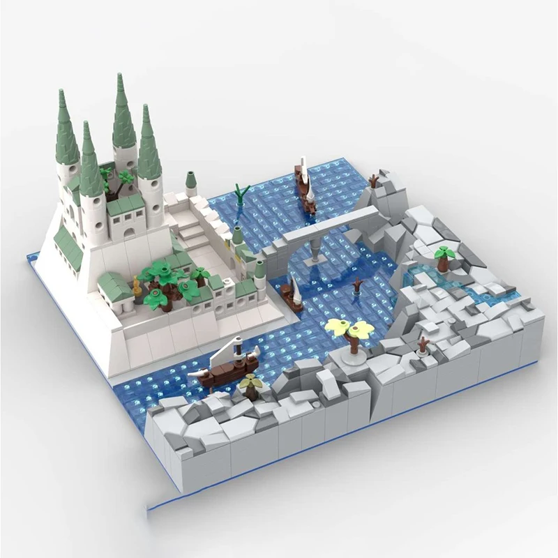 Exquisite new product MOC building block model winter castle technology modular children's toy gift DIY assembly set