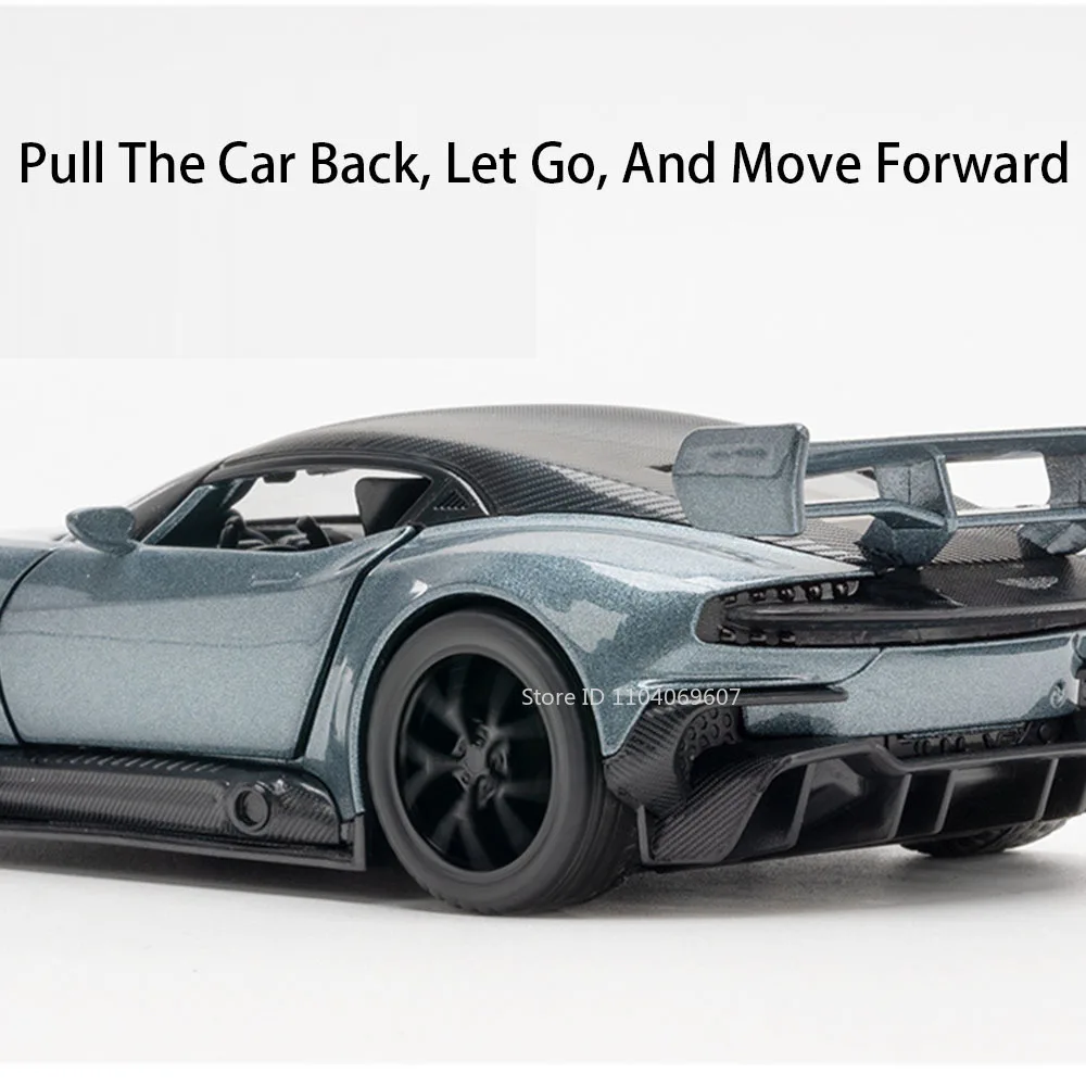 Model zabawki Vulcan DB12 w skali 1:32, miniaturowy supercar, odlew ze stopu, dźwięk, światło, otwierane drzwi, napęd na sprężynę, zabawki samochodowe sportowe, ozdoby.