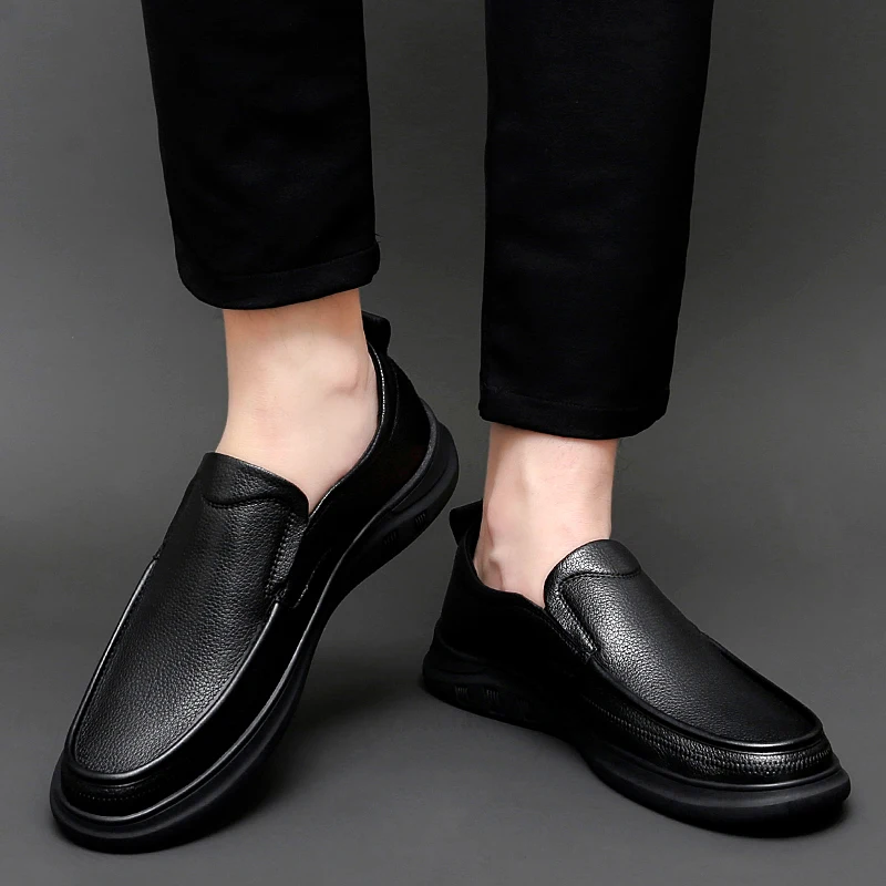 Mens Casual Shoes Brand Casual Casual Formal Loafers Mens Moccasins Italy Black Mens Driving Shoes