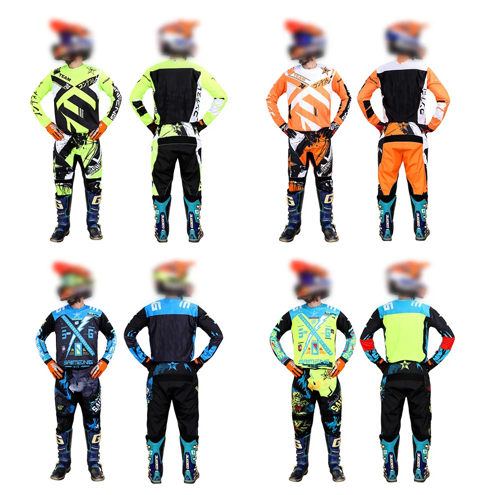 

Off road motorcycle set Men and women's motochross jerseys and pants MX Enduro racing suit DH ATV BMX customized Combo