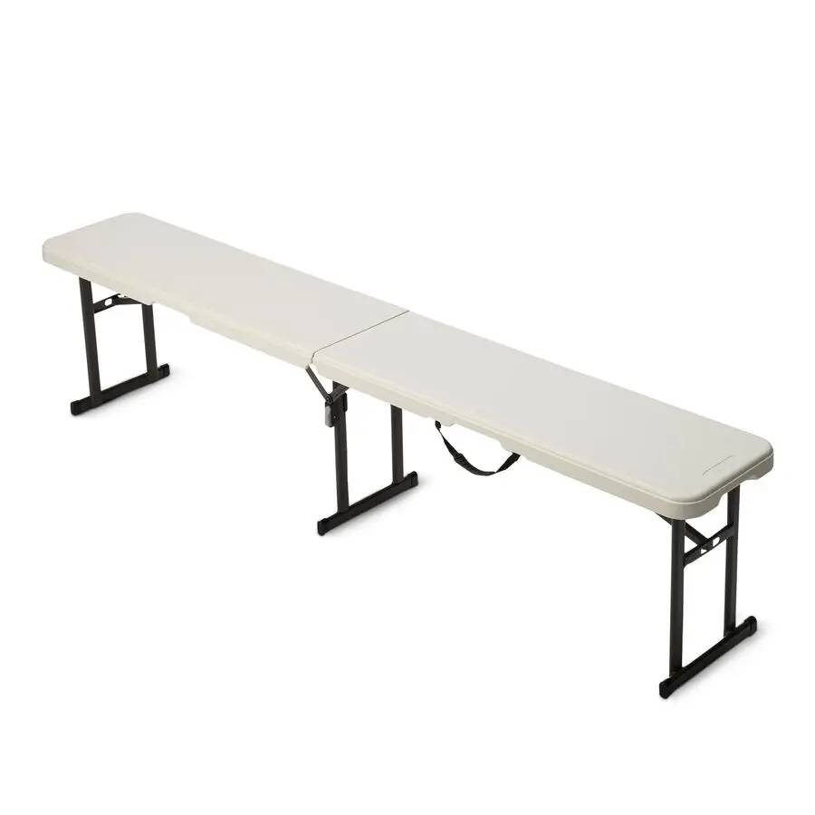 

Basics 6ft Folding Bench, Indoor amp Outdoor with Carrying Handle, White