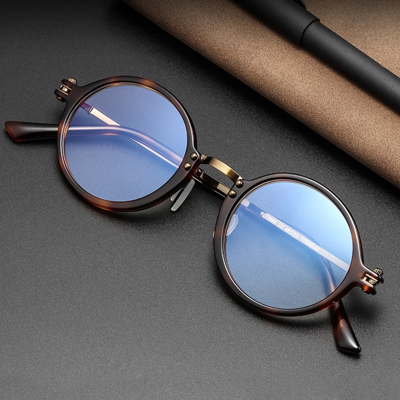 레트로 라운드 티타늄 아세테이트 안경 프레임 남자 하이 - Men'S Accessories High End 리뷰 및 가격