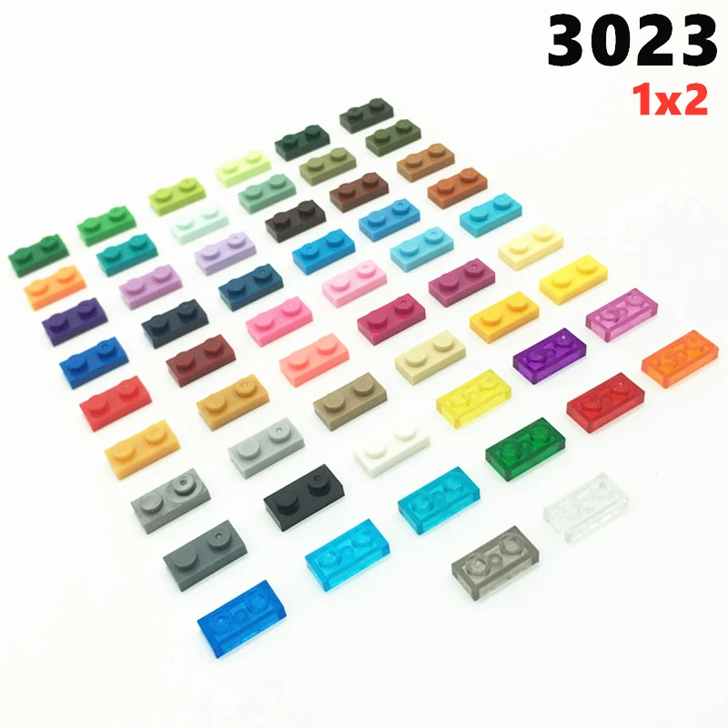 150pcs/lot MOC Parts 3023 Plate 1x2 Compatible Figures Bricks DIY Assmble Building Blocks Particle Kid Puzzle Brain Toys Gift