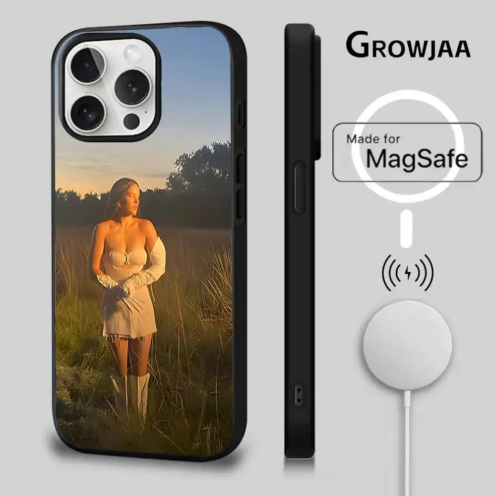 R-Rosalia LUX Cantora Espanhola Capa Magnética: Compatível com IPhone 17,16,15,14,13,12,11,Pro,Max,Plus,Mini,SE4,E