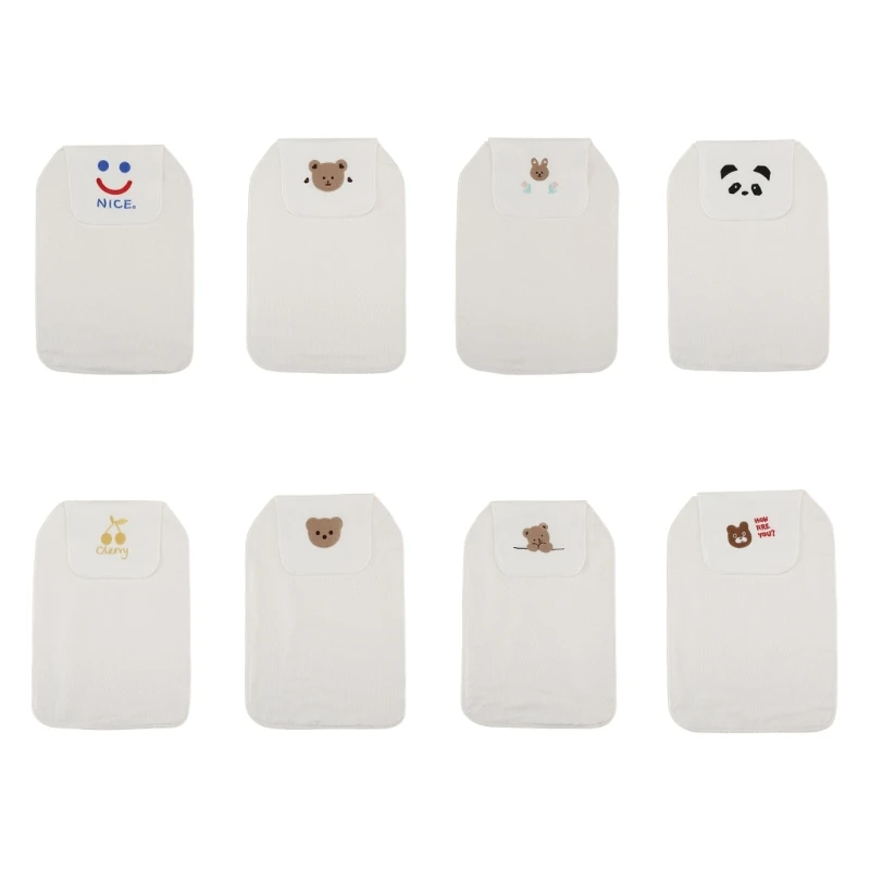 

W3JF Baby Backrest Sweat Cartoon Animal Pattern Absorbent Towel Back Wet Pad Wipes