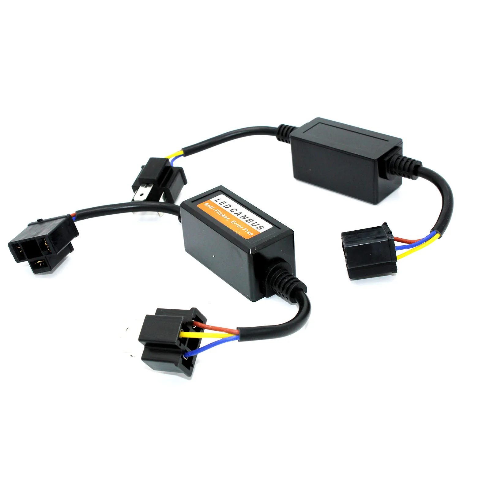 

2X LED Headlight Canbus Error Free Anti Flicker Resistor Canceller Decoder H4