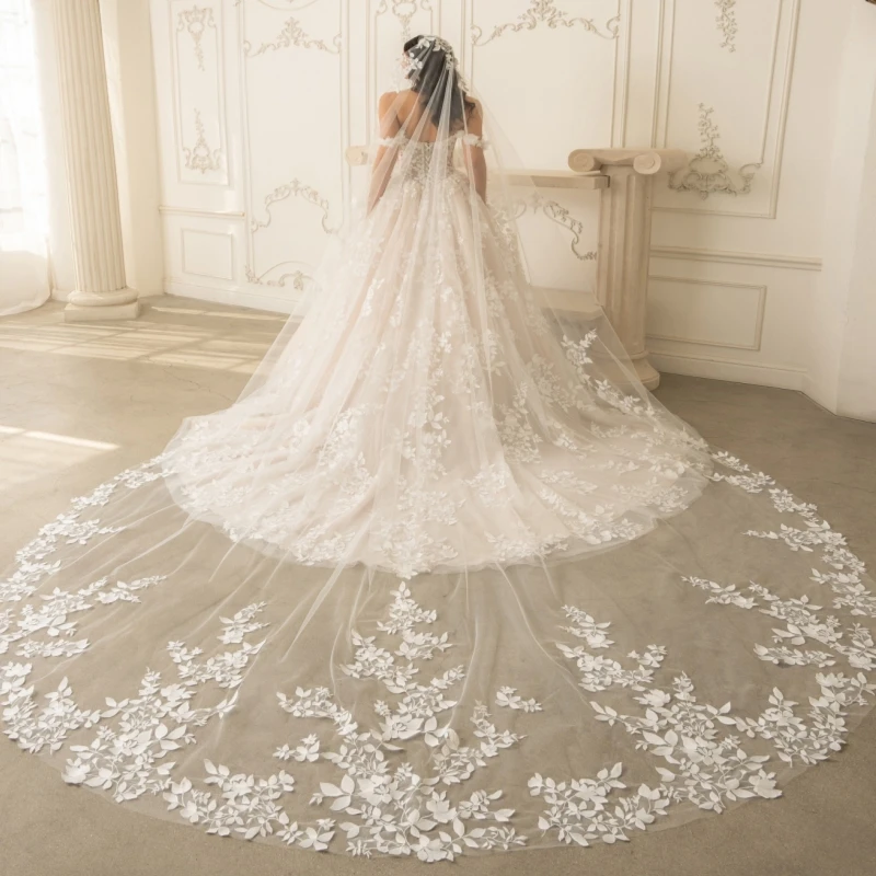 Luxury Champagne Dubai Arabic Mermaid Wedding Dresses Applique Lace Tull A-Line Court Train Wedding Dress Bridal Gowns vestidos