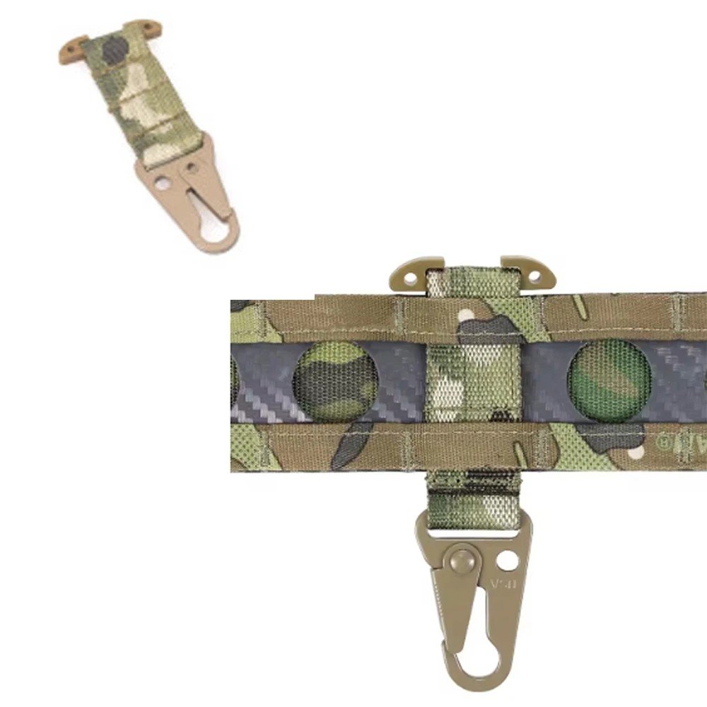 Mosquetón colgante con gancho para choque táctico, Clip de correas Molle ICB, faja de Metal para exteriores, cinturón, accesorios para chaleco de caza