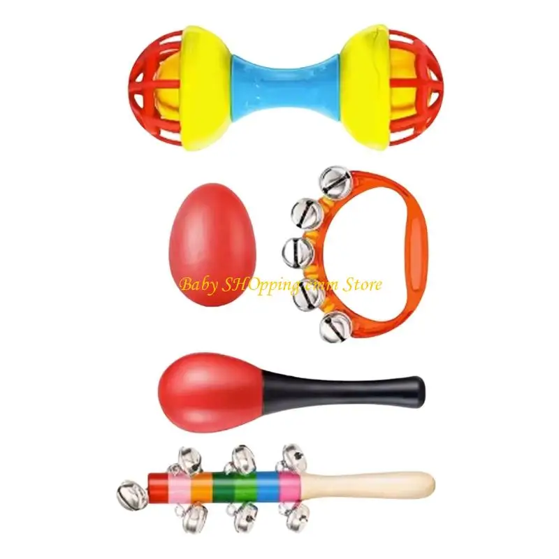 23GD 노이즈 메이커 유아 손 벨 래틀 장난감 유아를위한 시각 청각 자극