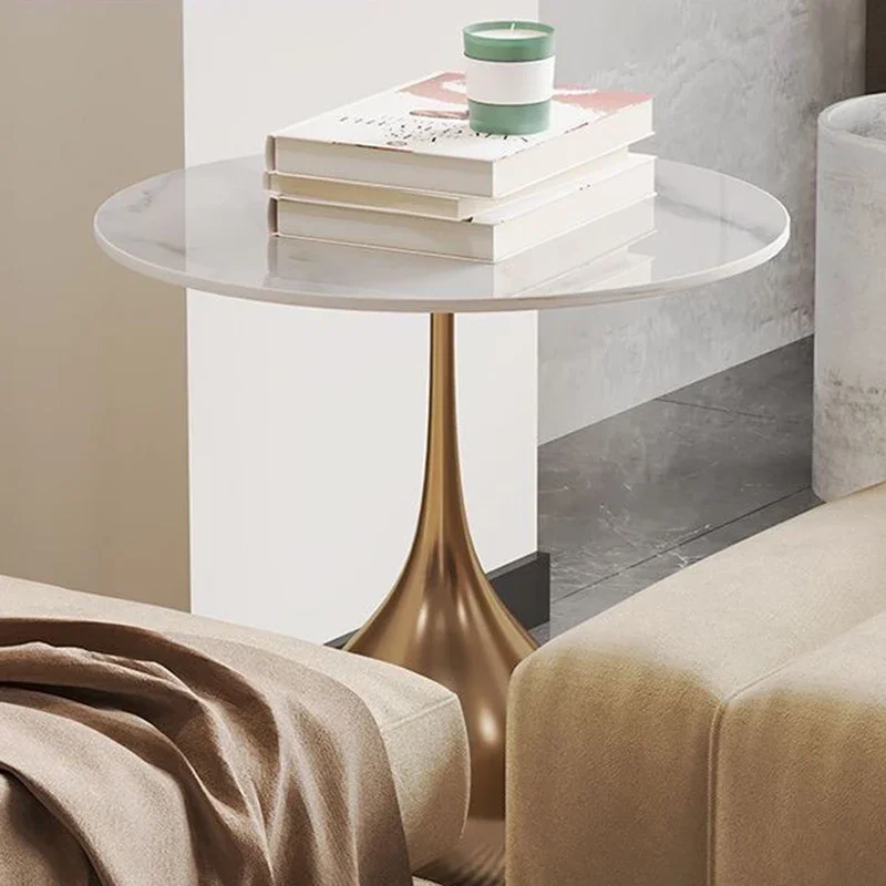 Water Drop Coffee Tables Metal Tea Table Round  Room Desks Decorations Living Room Portable Nordic Furniture with Ball Base