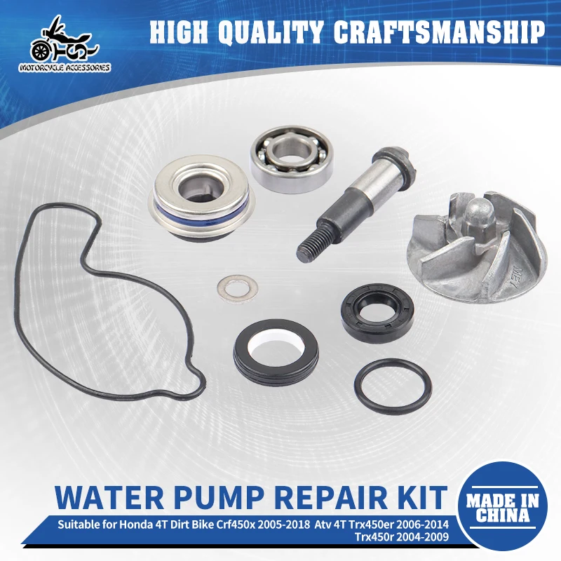 

SJ Motorcycle Accessories Water Pump Repair Kit For Honda 4T Dirt Bike Crf450x 2005-2018 Trx450er 2006-2014 Trx450r 2004-2009
