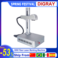 DIGRAY Small Laser Marking Machine, 30W Portable All-in-One,  Mini Fiber Optic Metal Engraving Machine.