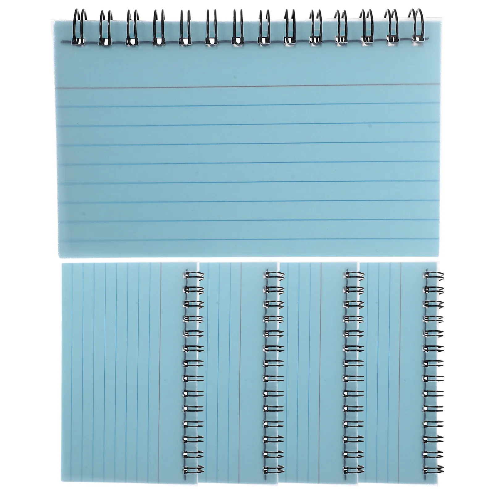 6Pcs Mini Pocket Spiral Notebook Color Block Design Tear-Off Pages Compact Small Notepad for Students Teachers Nurses Daily