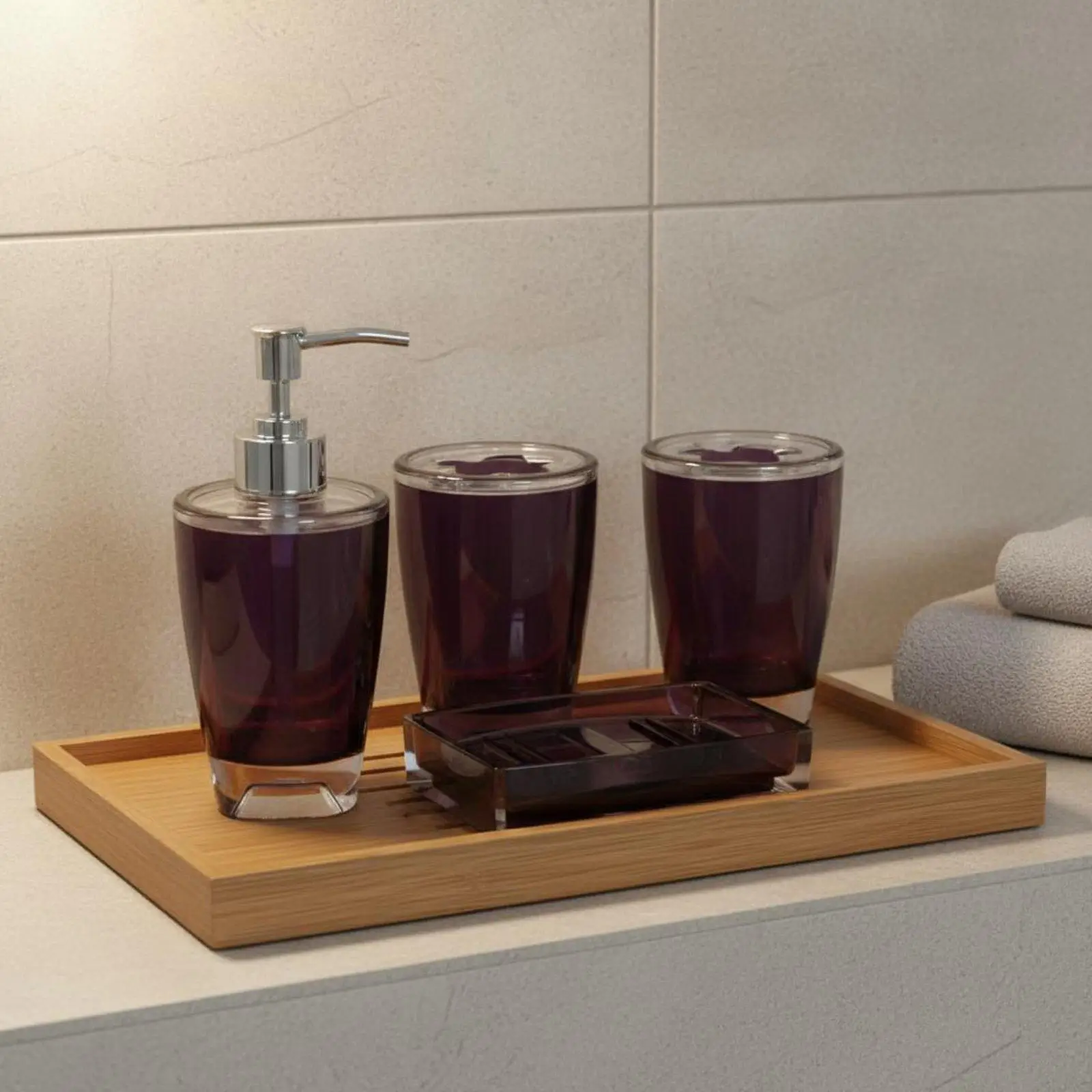 plastic-bathroom-dispenser-kit-sleek-counter-organizer-hygienic-toothbrush-holder-for-office-restroom