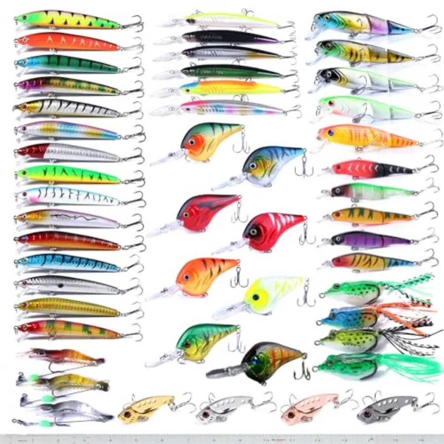 

Fishing Lures Kit Minnow Popper Crank Baits Freshwater Bass Fishing Baits Set