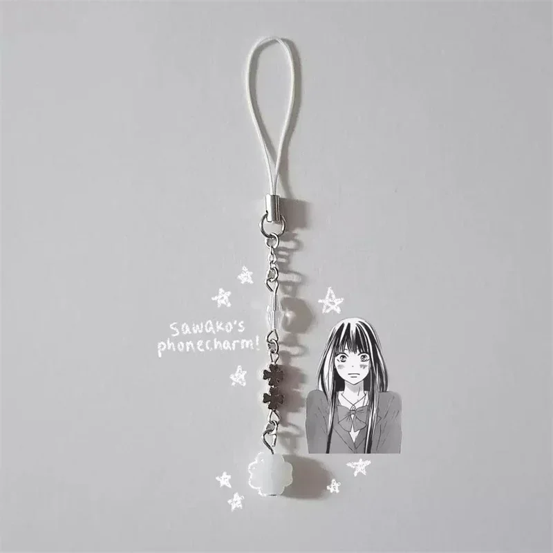 sawako\'s phone charm kimi ni todoke anime phone chain y2k handmade beaded keychains