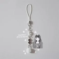 sawako's phone charm kimi ni todoke anime phone chain y2k handmade beaded keychains