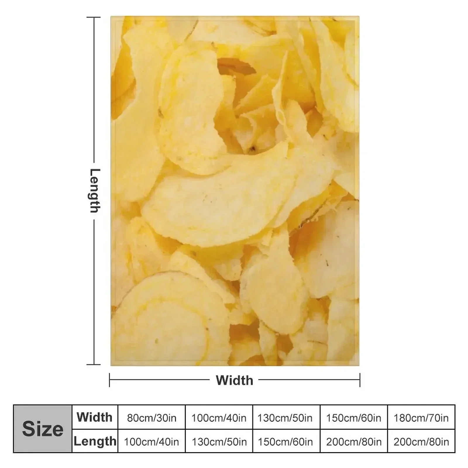 potato chips Throw Blanket couch cozy soft plush fuzzy picnic outdoor blanket