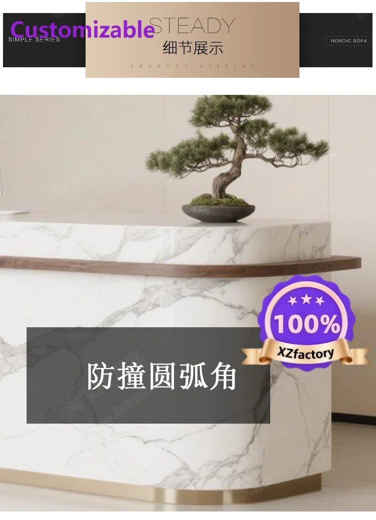 Factory Direct 2026 Top RatedAstonishing Light Luxury Beauty Salon Front Desk Clothing Cashier Chinese Tea House Bar Premium Com