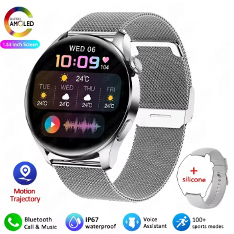 

For Tecno Camon X Pro LG X2 2019 SmartWatch Men 1.53" AMOLED Screen GPS trackr Waterproof Bluetooth call Sports Braceletes 2025