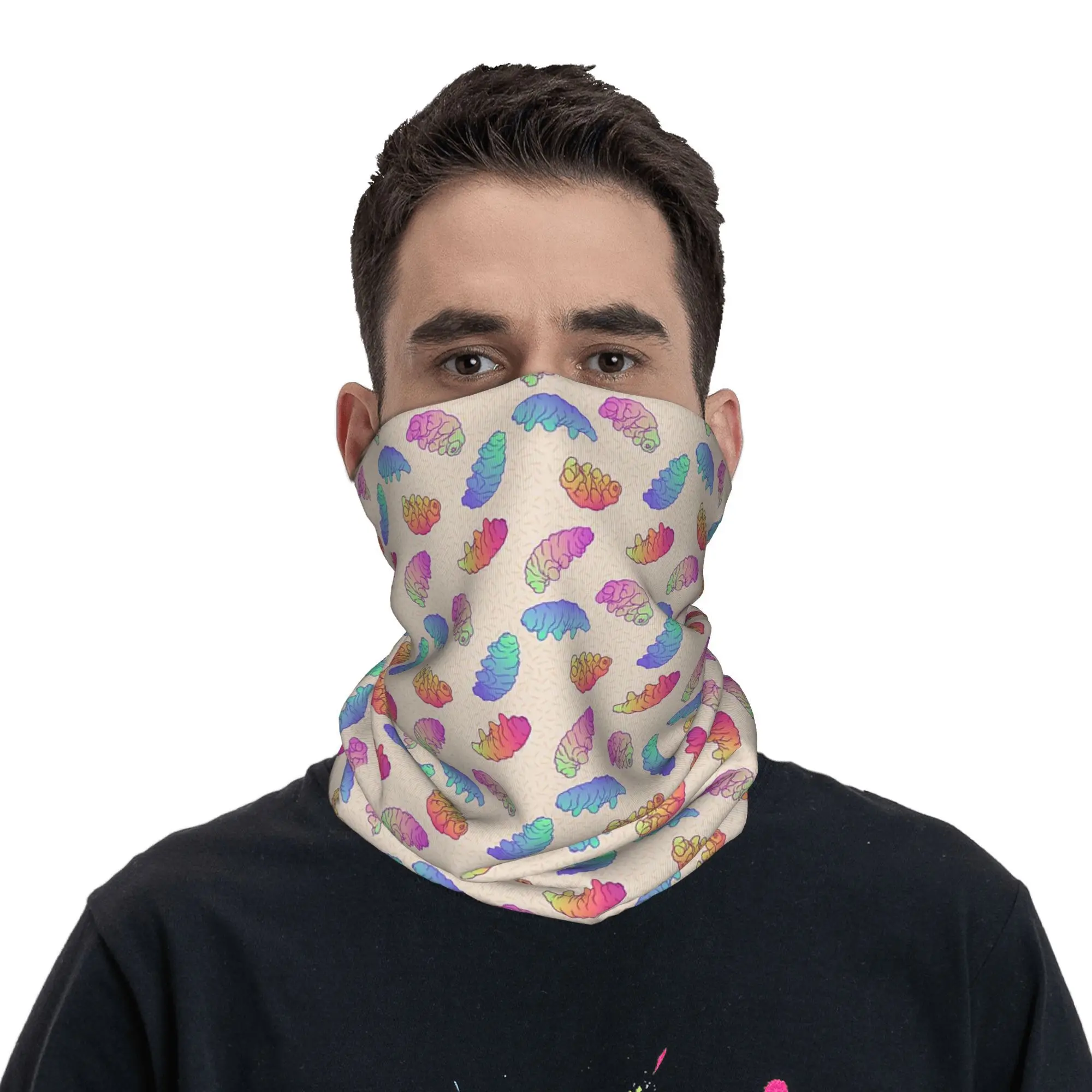 

Psychedelic Tardigrades Bandana Neck Gaiter Printed Face Scarf Multi-use Cycling Scarf Running Unisex Adult Windproof