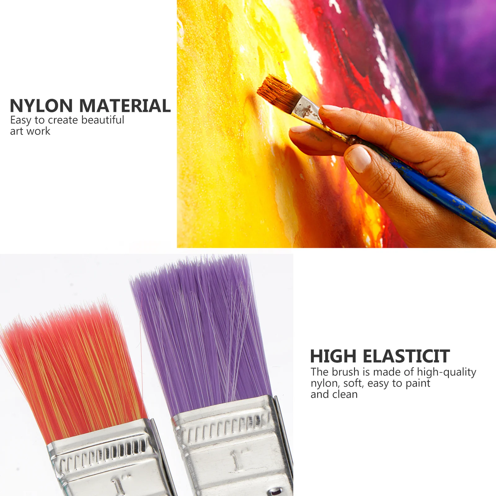 

Набор кистей для рисования, 6 палитр для пигментов, случайные цвета, набор для творчества, различные размеры, палитры для акварели, акрила, масляной живописи