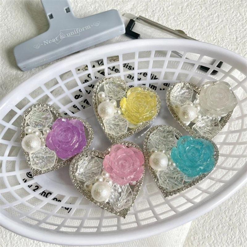 

Korean Cute 3D Flower Pearl Grip Tok Griptok Phone Stand Holder Support For iPhone 7 12 Samsung Redmi Universal Accessories Hold