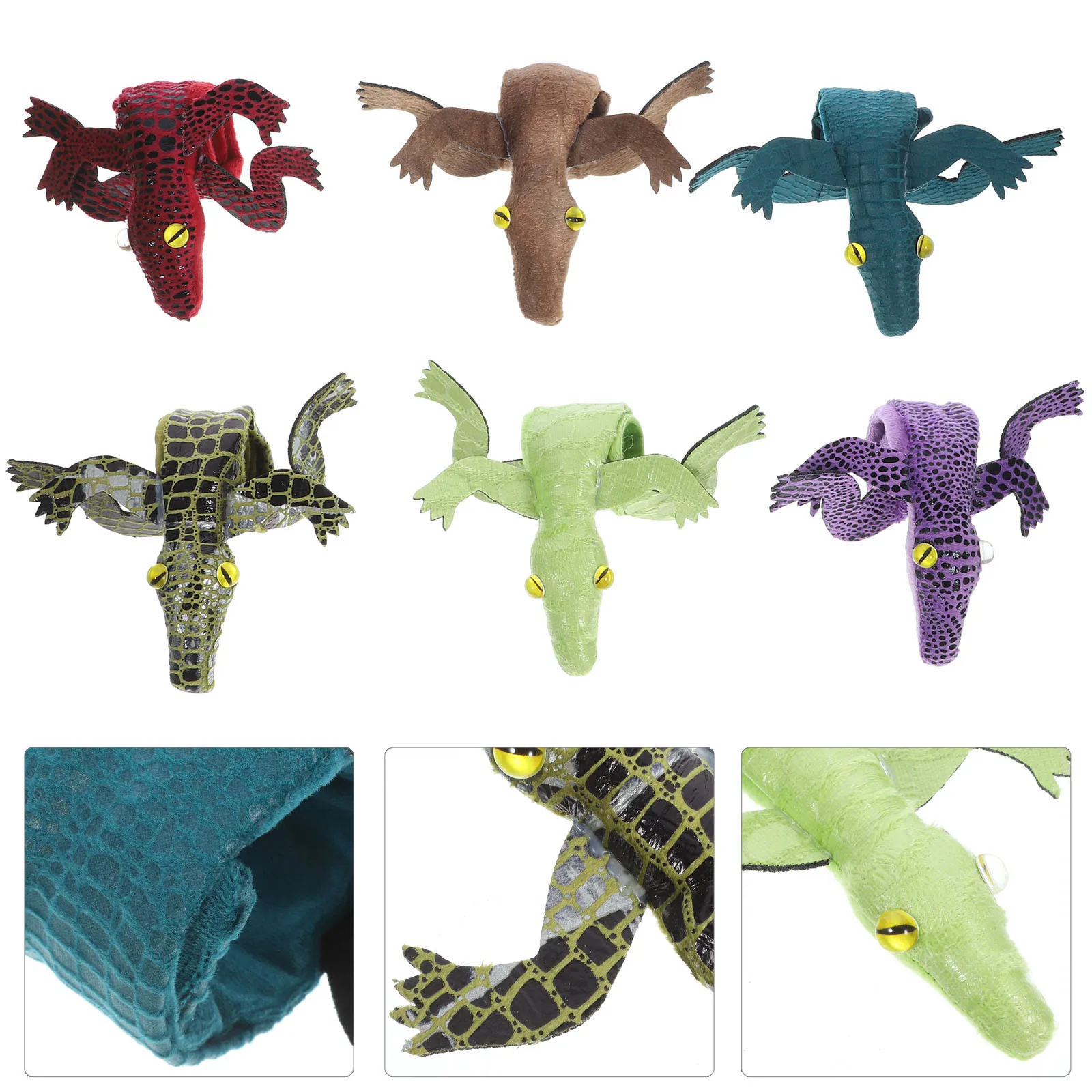 

6pcs Snap Bracelet Animal Slap Bracelets For Kids Halloween Party Bulk Steel Durable Creative Unique Gift