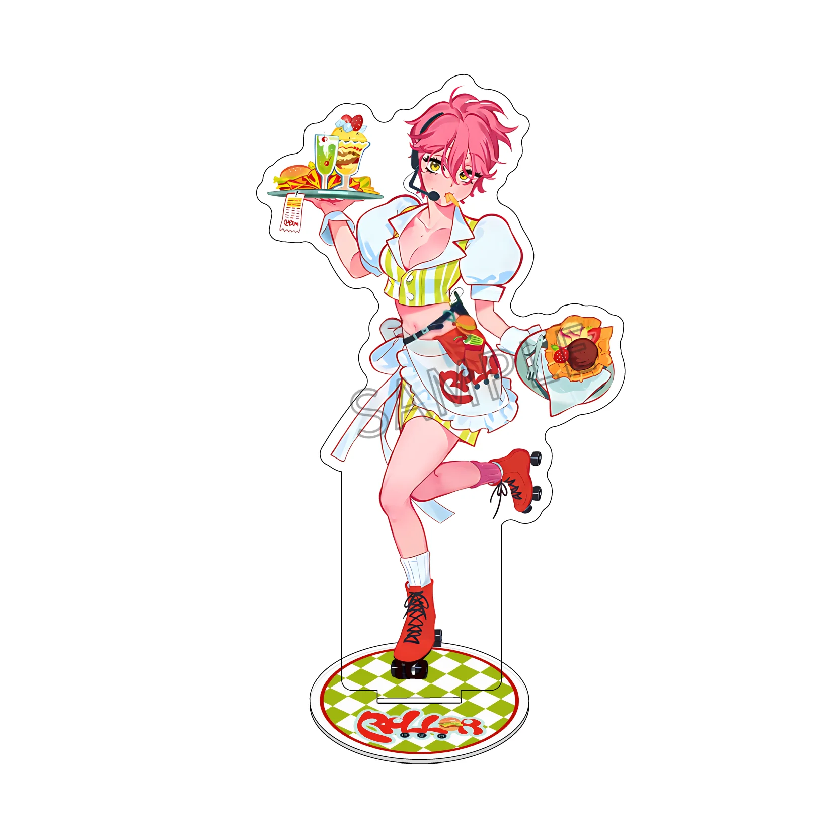 Anime Alien Stage Charakter Acryl-Schlüsselanhänger mit 15cm Desktop-Ständer Modellfigur für Cosplay Geschenk Sammlerstück Dekoration – Detail 2