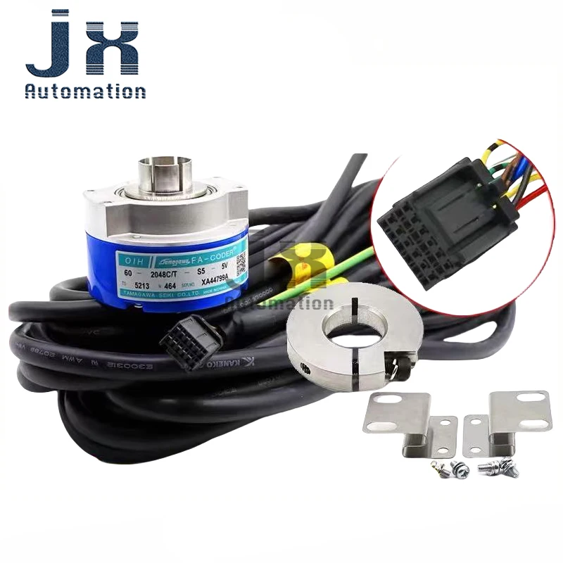 Tamagawa Incremental Rotary Encoder TS5213N464 OIH60-2048C/T-S5-5V for Hitachi Elevator angle and speed measurement Encoder