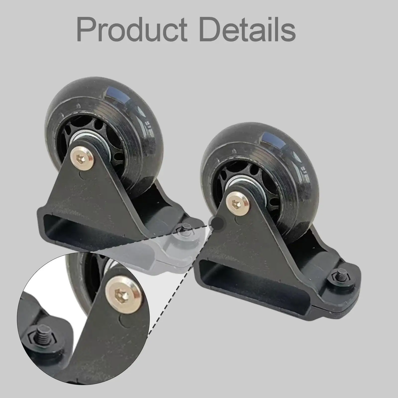Ladder Accessories Balance Bar Wheels Heavy Duty Plastic Casters for Portable Ladders and Ladder Safety Devices