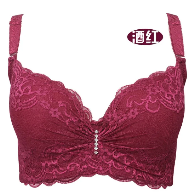 Sujetador fino Copa ajustable push up bra side gathering furu mm copa c grande e Copa mujeres ropa interior de talla grande