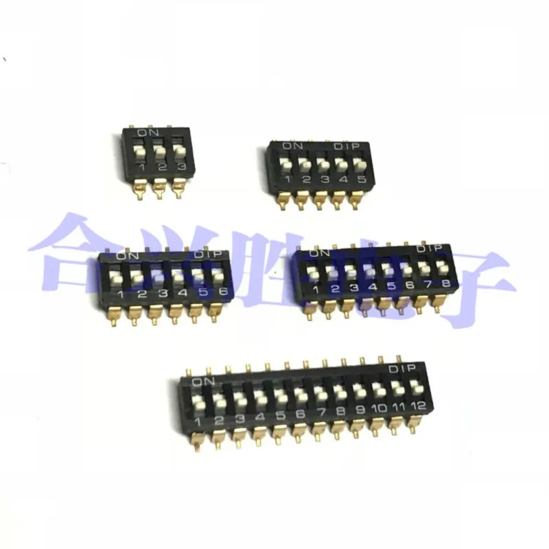 

3 шт., патч DIP-переключателя DM-03 DM-05 DM-06 DM-08 DM-12, позолоченные ножки, 2,54 мм, патч-программный переключатель