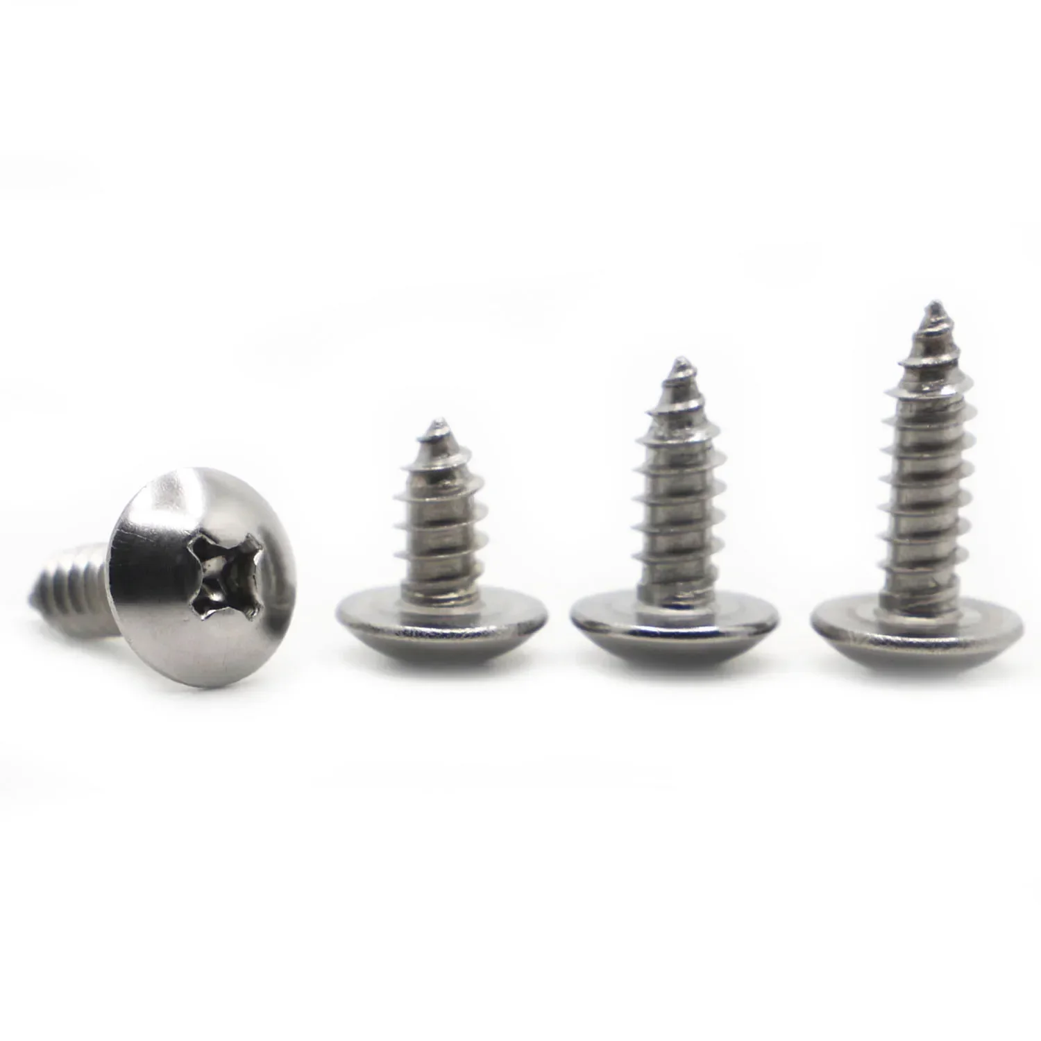 10-50pcs Phillips Recessed Truss Head Self-tapping Screw 304 Stainless Steel Cross Mushroom Head Wood Screw M3 M4 M5 M6