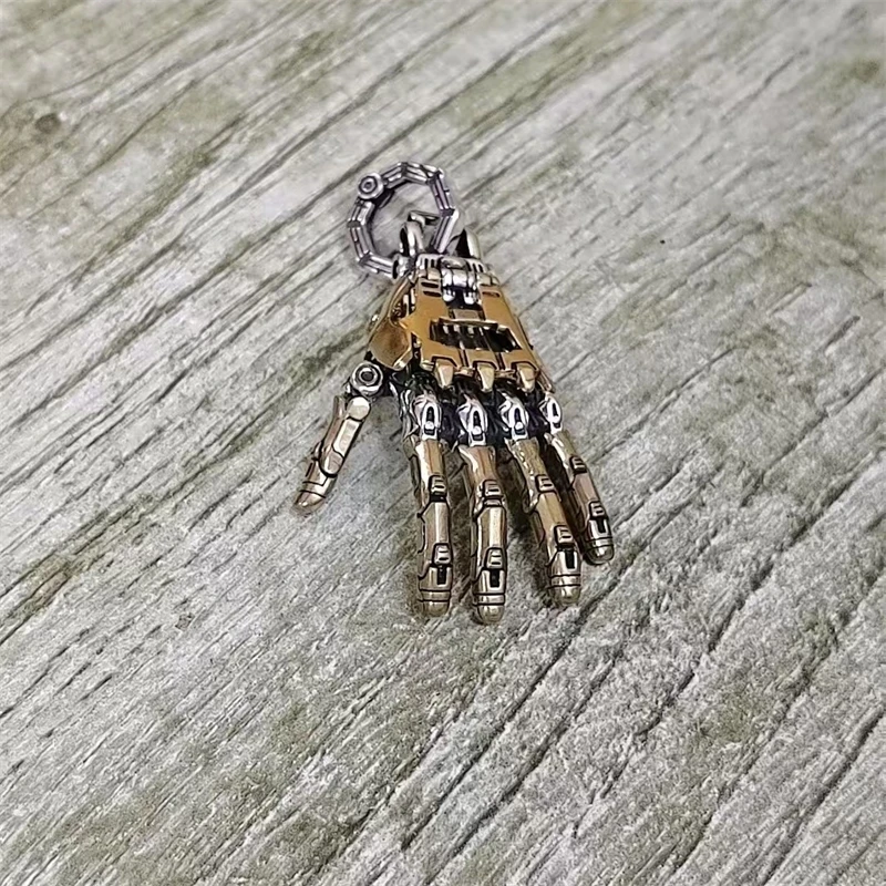 Punk Mechanical Hand Pendant Necklace For Men Vintage Distressed Steampunk Accessory For Holidays Party Home Gift For Couples