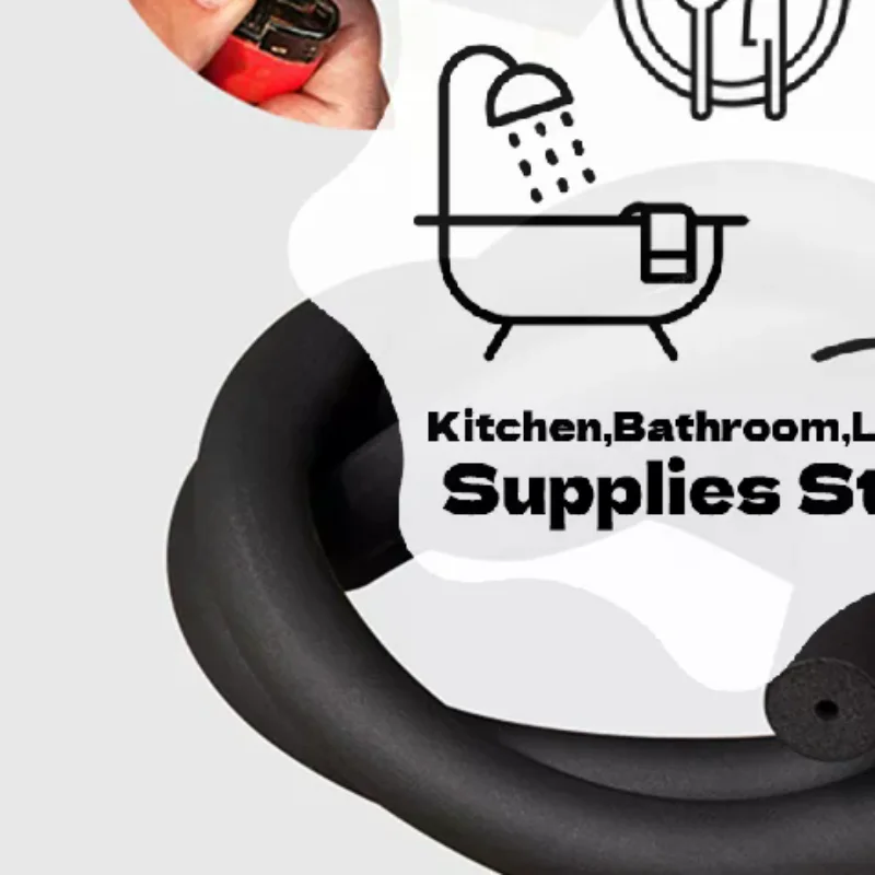 1.8M Sponge Rubber Pipe Black Waterproof Pipeline Holder Thermal Insulation Tubular Protective Sleeve For Air Conditioning