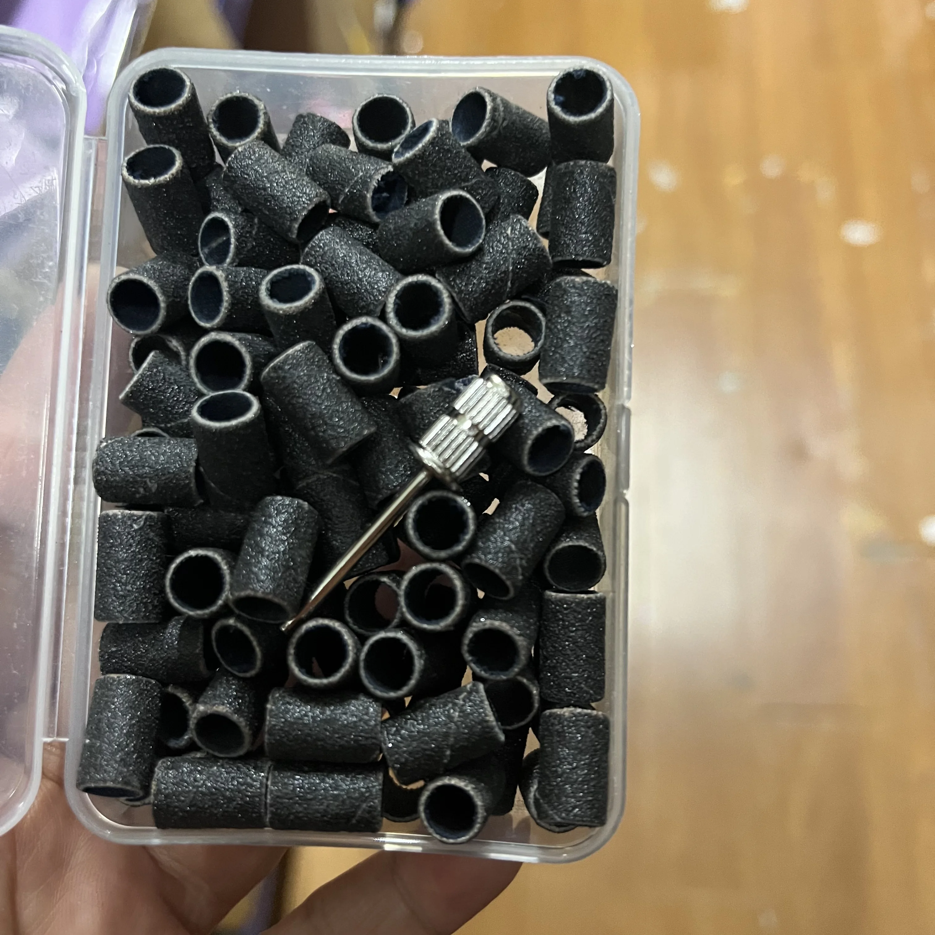 100 Stück Schleifbänder für Nagelbohrer mit 3/32 Zoll Einweg-Schleifband # 80 # 120 # Nagelschleifbänder mit 180er Körnung für Acryl-Nagelgel – Detail 11