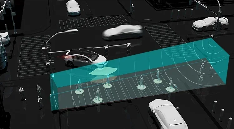 Nanoradar TPD60C Radar de detección peatonal de 60 GHz para sistema de monitoreo y advertencia de cruce de cebra