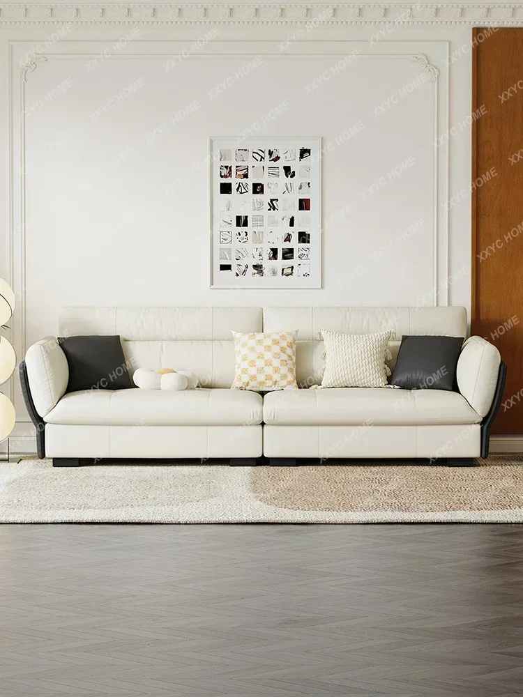 Cat Scratch Leather Sofa Living Room Large And Small Apartment