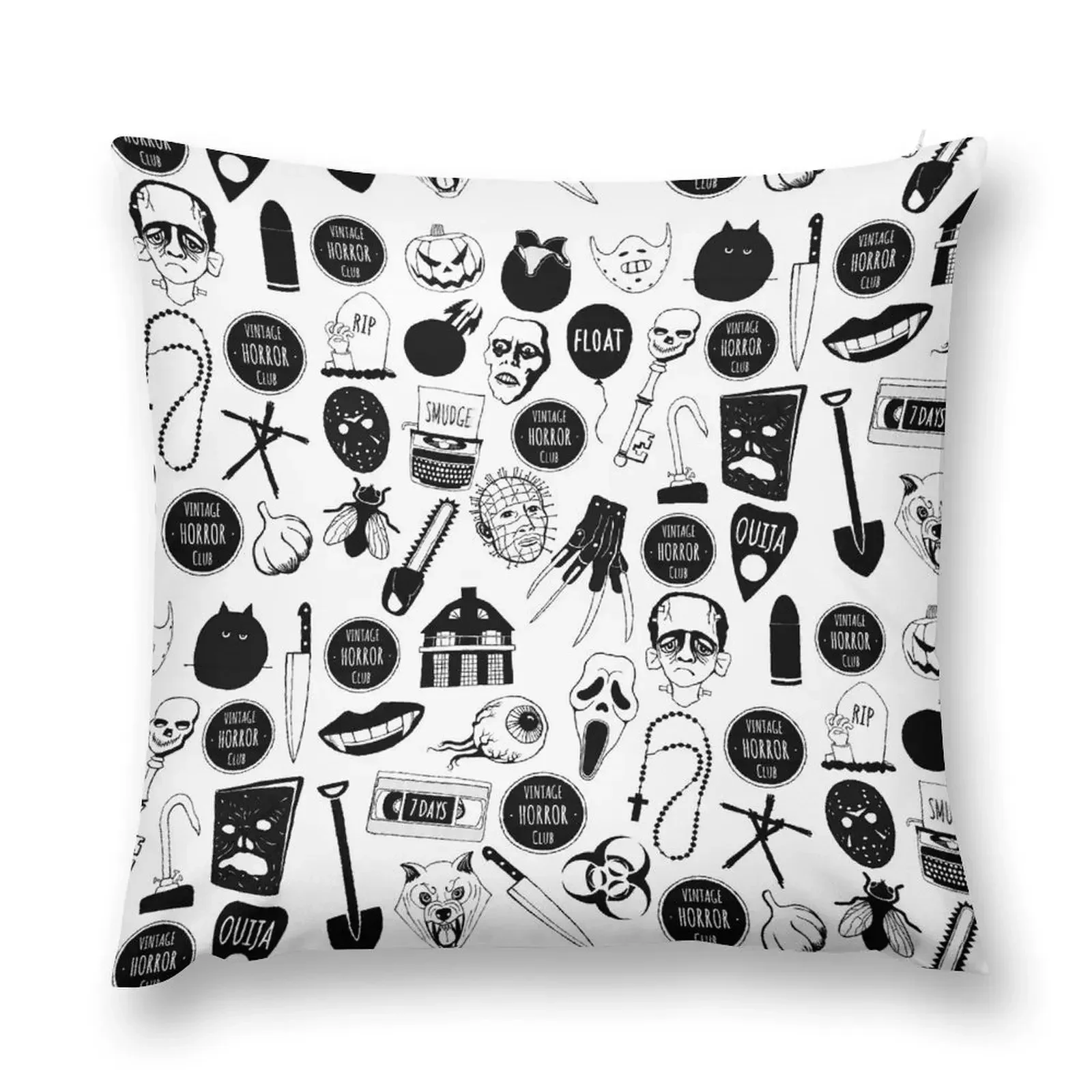 

Vintage Horror Club Throw Pillow Sofas Covers Couch Pillows Throw Pillow Covers Christmas Covers pillow