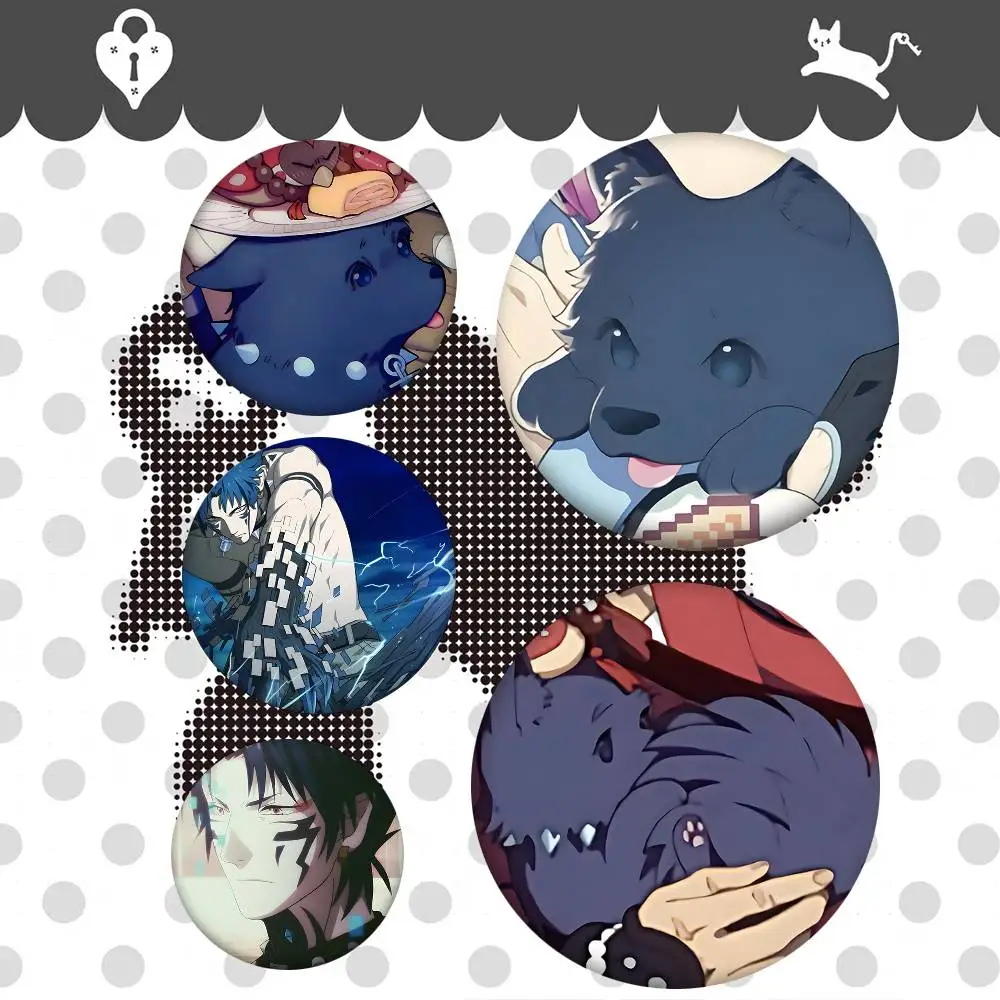 1pc Ren Game D-DRAMAtical Murder Cartoon Style Badge Brooches On Backpack Decoration Round Enamel Pins For Accessorys