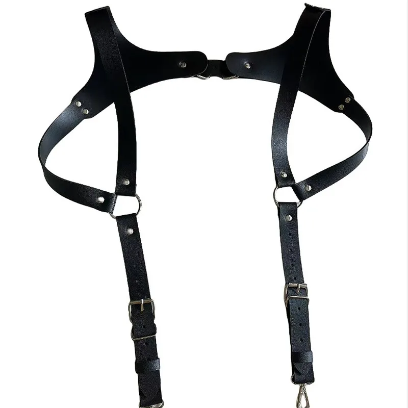 أحزمة كتف من الجلد للرجال أحزمة وحمالات للكتف ملابس مثيرة للرجال ملابس داخلية بحمالات على الجسم للرجال ملابس علوية للرجال