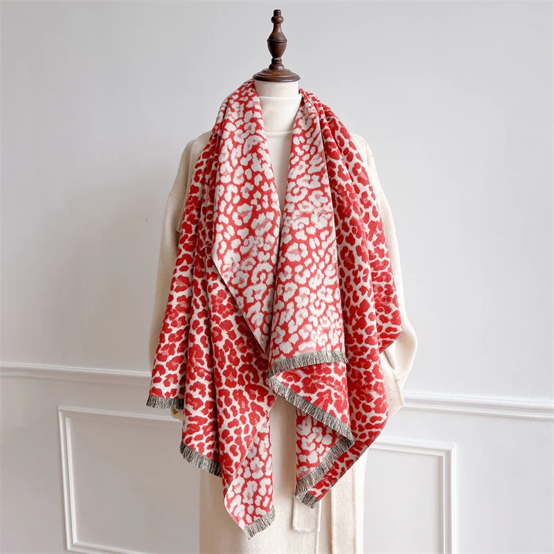 

Tassel Blanket Jacquard Design Thick Pashmina for Women Winter Warm Shawl Wrap Cashmere Scarf Lady Neckerchief Poncho Stoles