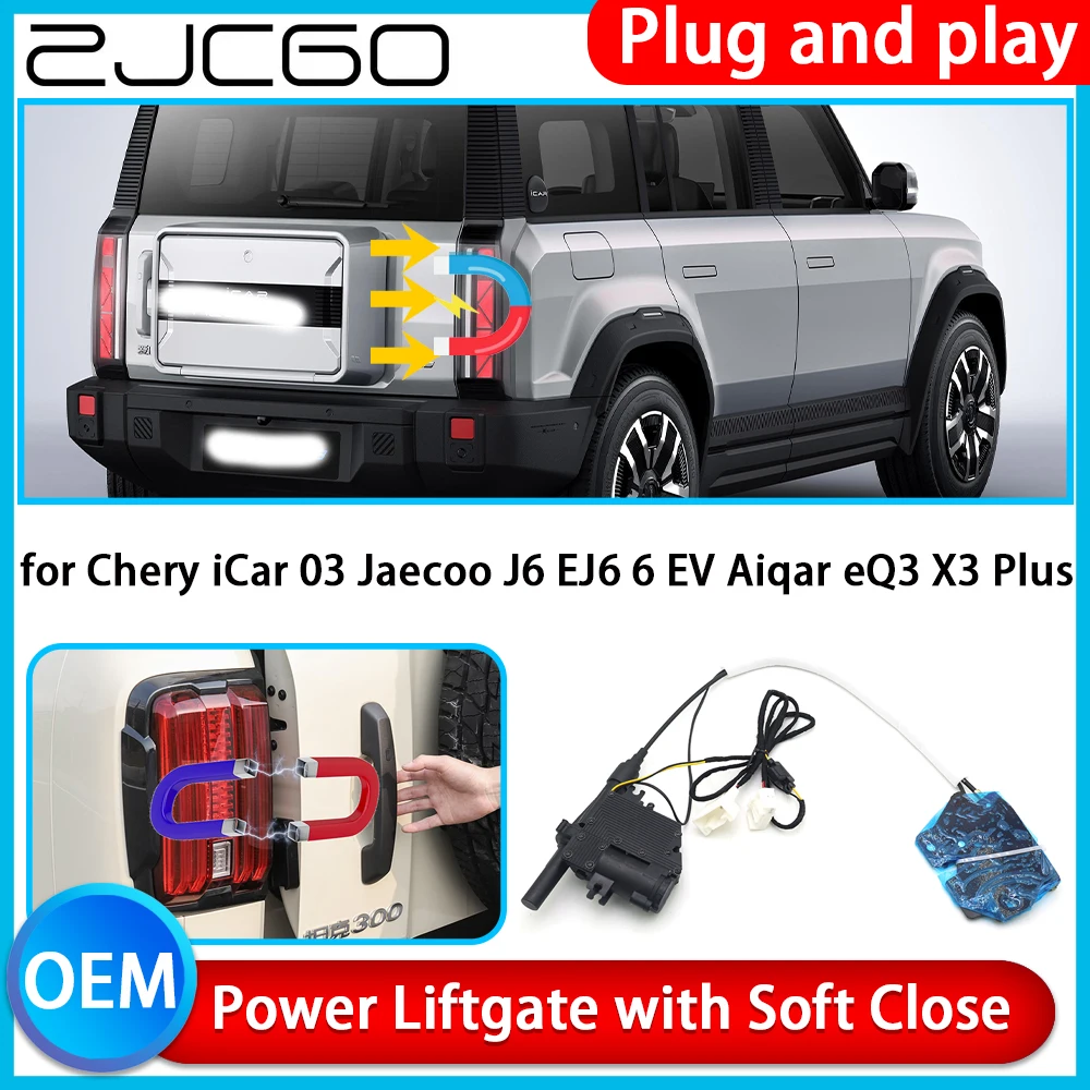 for Chery iCar 03 Jaecoo J6 EJ6 6 EV Aiqar eQ3 X3 Soft Close Retrofit Kit Power Liftgate with Soft Close Tailgate Latch System