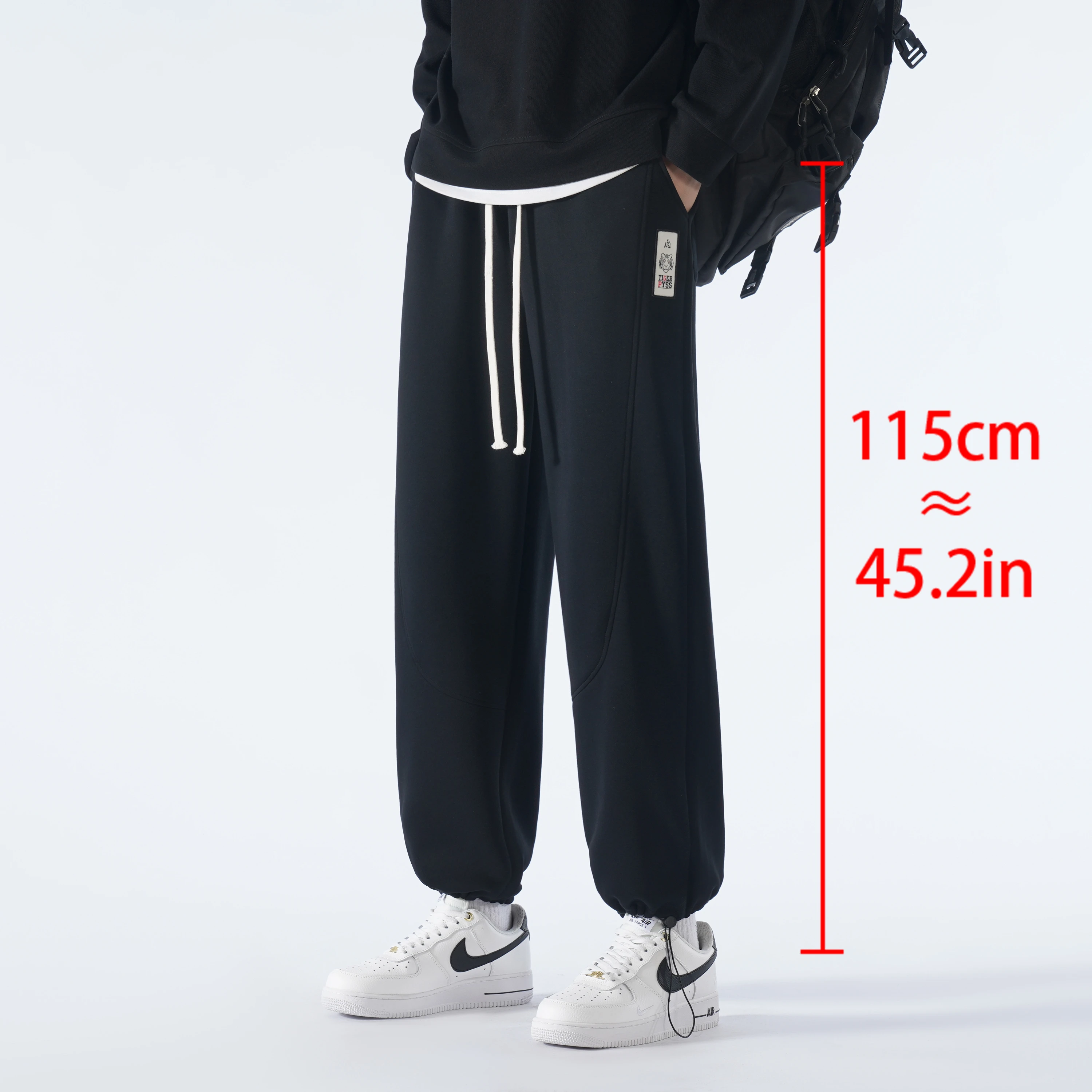 

2025ss Spring Large Men's 190 Tall Men's Extra Long Men's Pants 115cm 110cm Straight Leg Tight Casual Sports Pants Elastic Waist