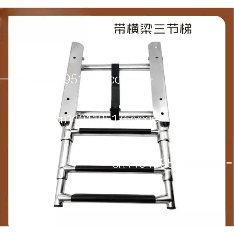 Concealed rail ladder: 304 stainless steel launching ladder with rail boarding ladder
