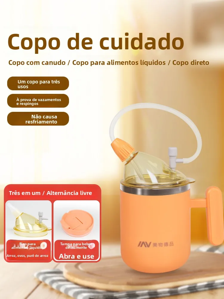 高齢者介護用飲料カップ寝たきり患者用給水ストローカップ麻痺高齢者用食水カップ窒息防止